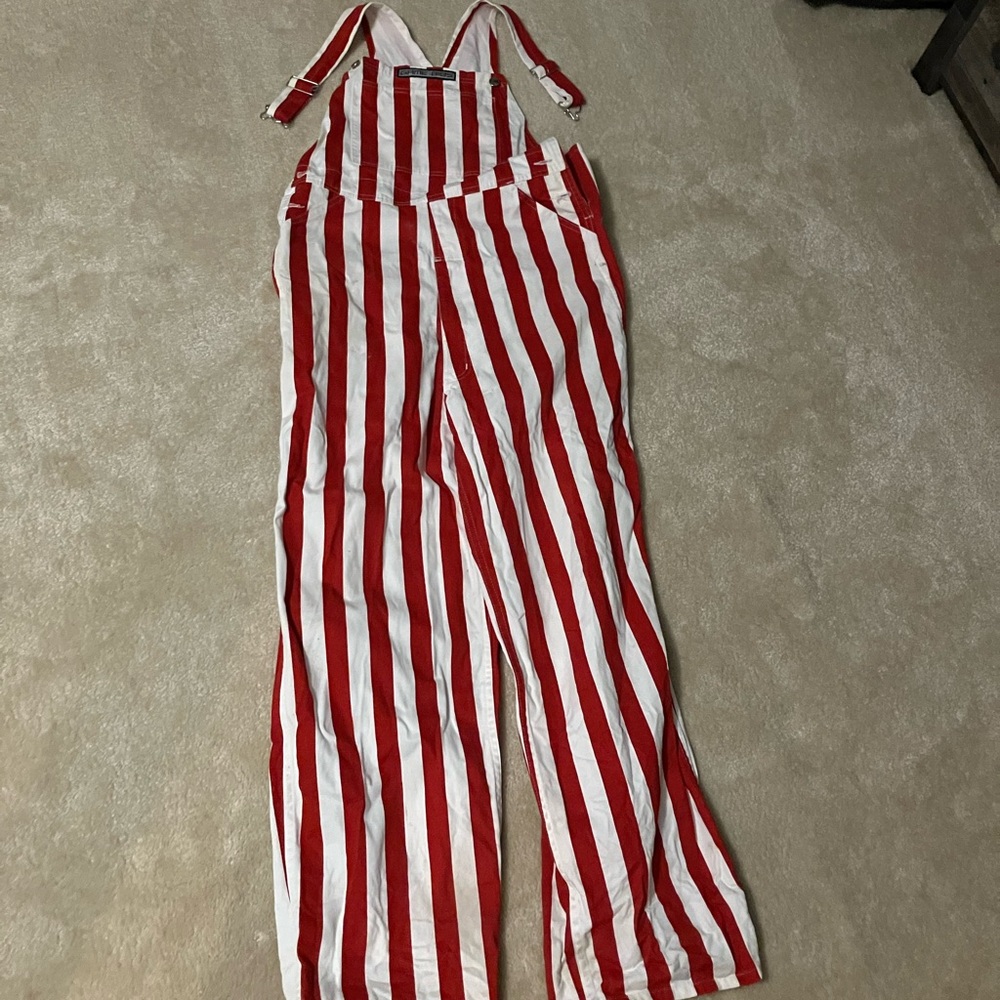Red and White Striped Game Day Bibs